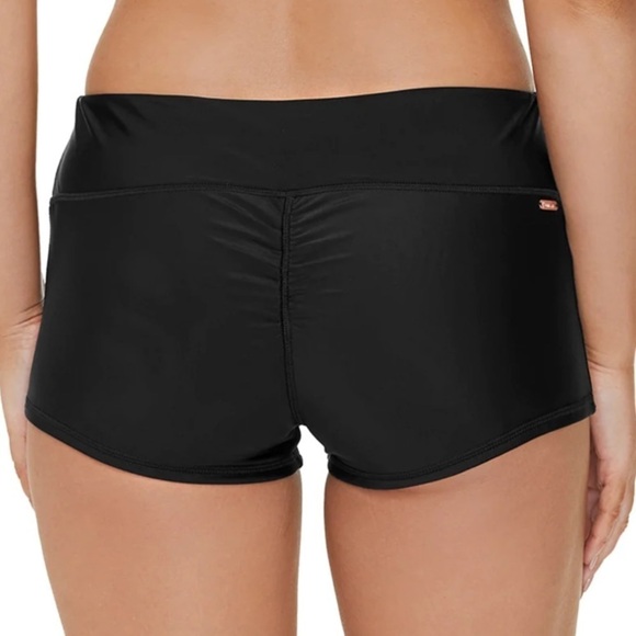 NWT Raisins Surf Shorts Swim Bikini Bottoms in Black - Picture 2 of 7